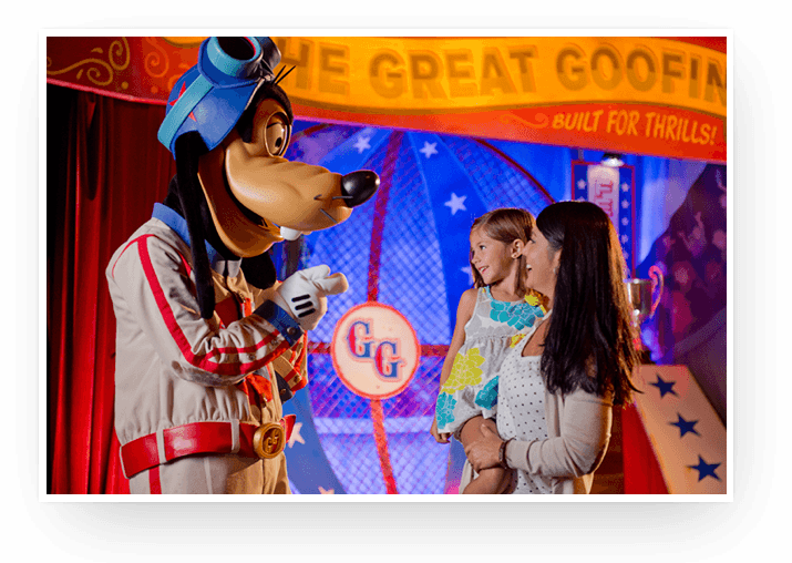 At Disney World with Goofy
