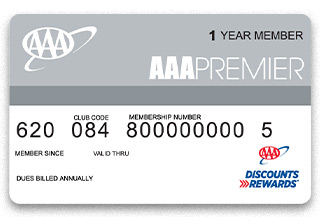 AAA Premier Membership Card