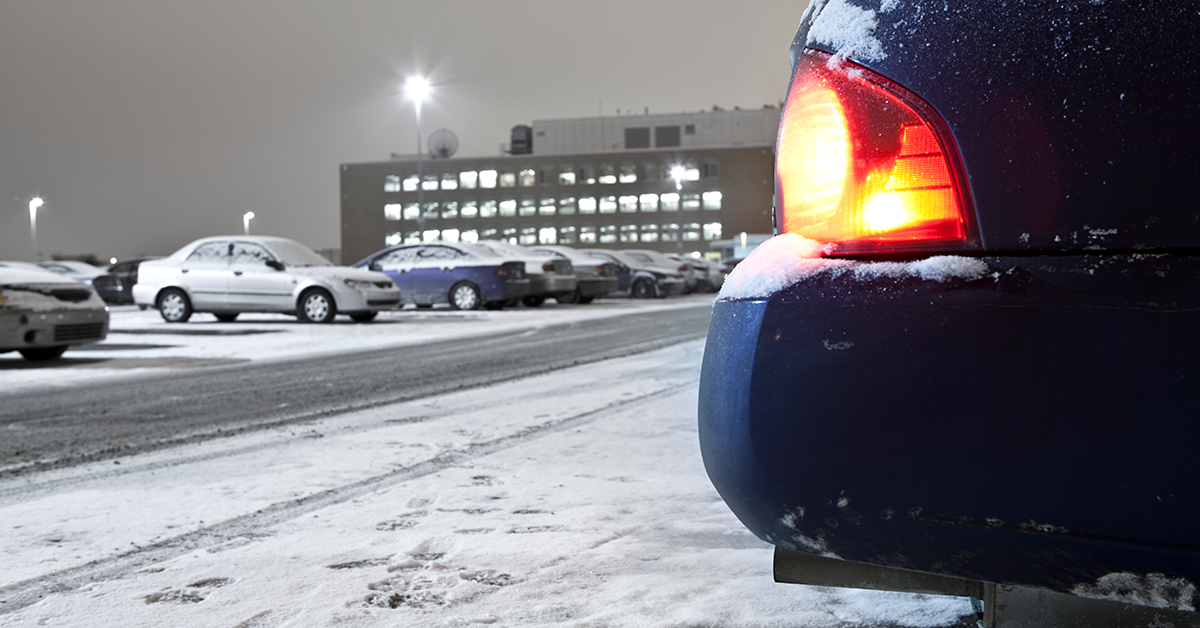 car idling in winter