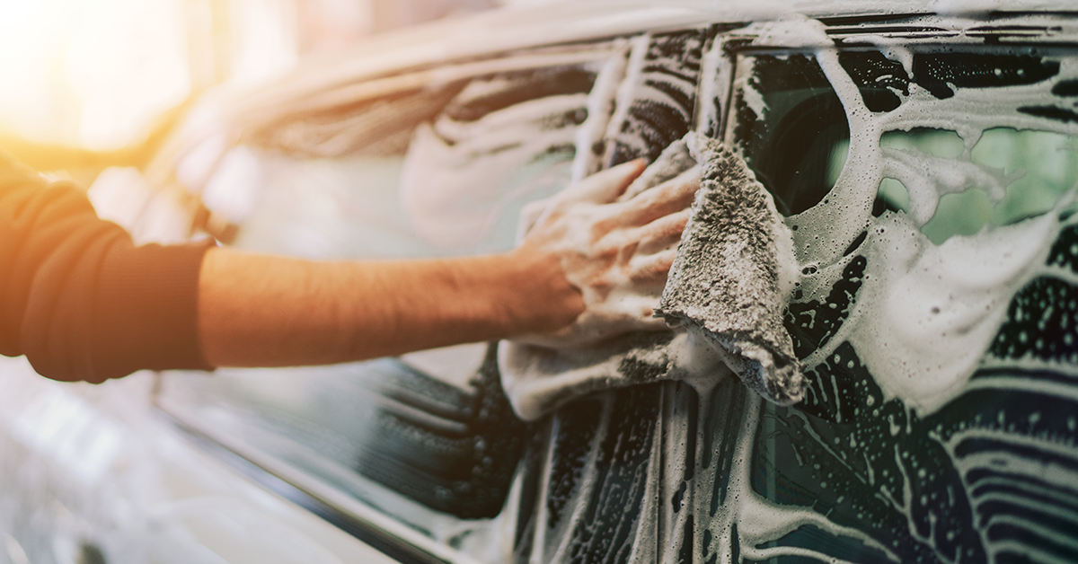 washing off car from wildfire smoke