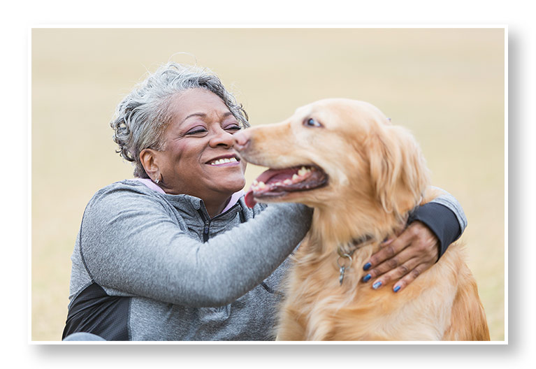 Senior Woman with Dog